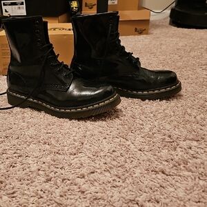 Dr. Martens 1460 W Black Leather Boots US8